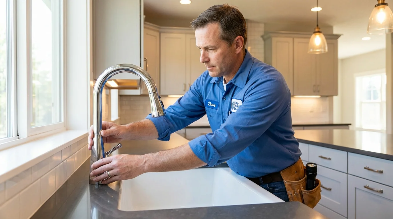 Kitchen faucet installation by Johns Plumbing LLC in Odenville